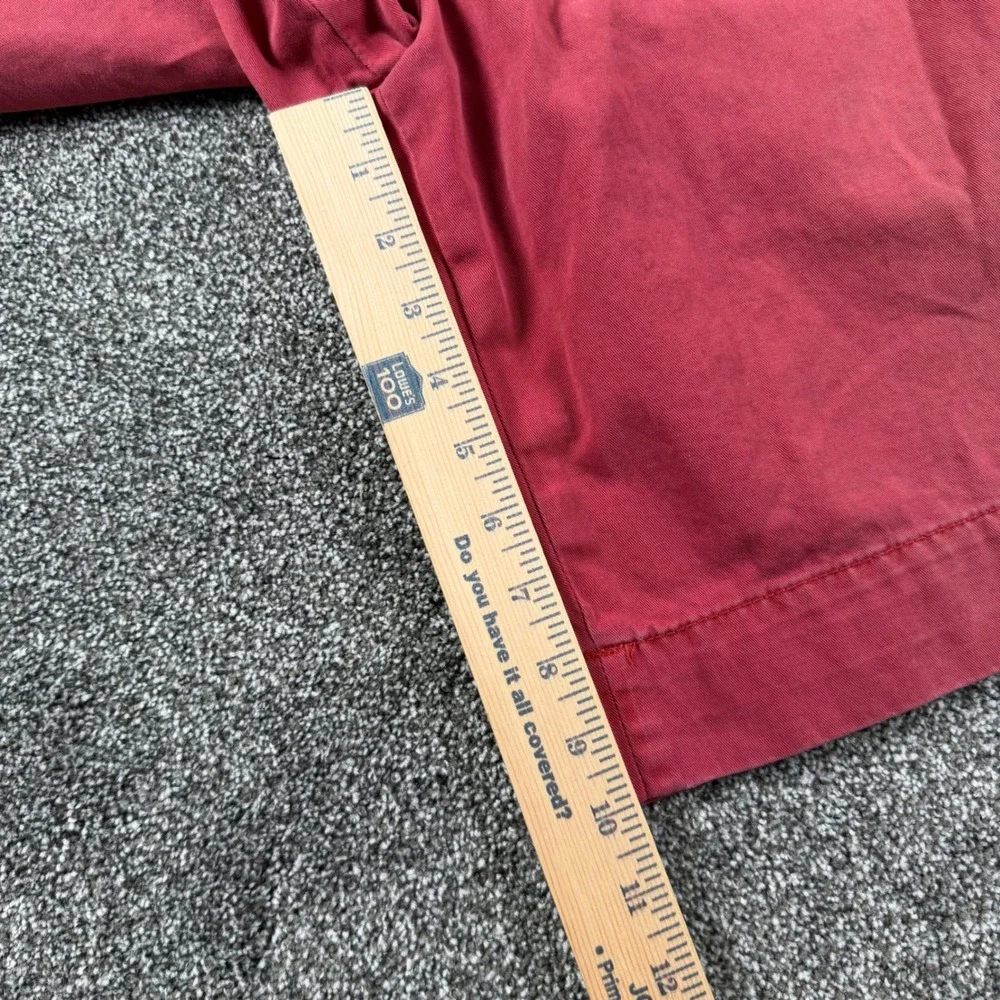 Polo Ralph Lauren Chino Shorts 34x10 Red Cotton Classic Fit Embroidered Pony